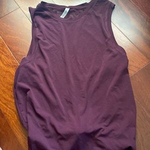 Fabletics burgundy tank with tie back